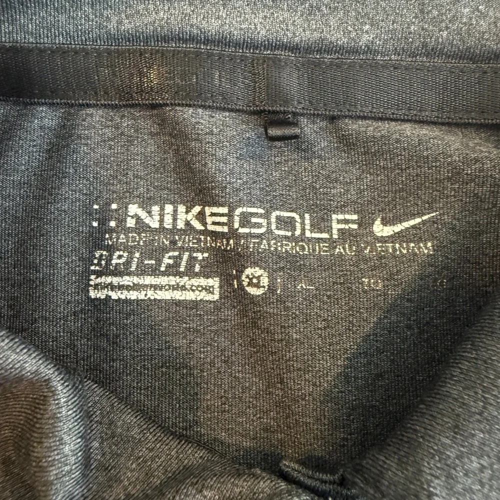 Nike Golf Polo Shirt Women XL Charcoal Gray Dri-FIT Short Sleeve Athletic‎ Top
